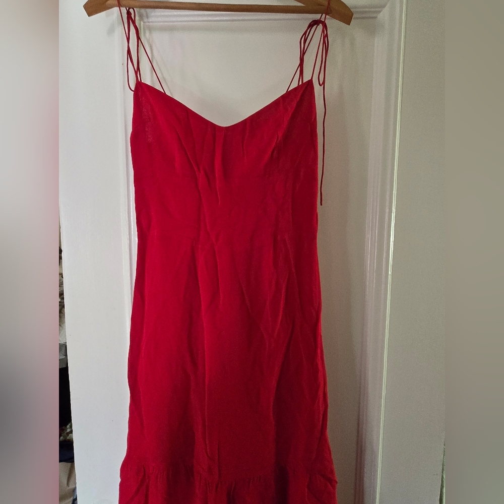 Reformation Red Spaghetti Strap Kate Dress